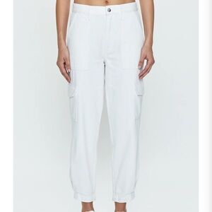 Pistola | JOSEPHINE HIGH RISE TAPERED CARGO - WHITE size 31